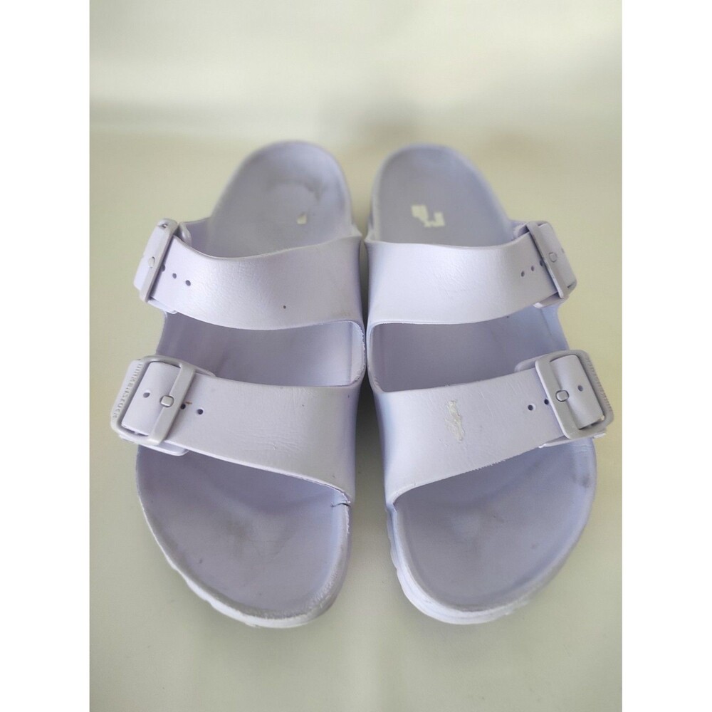 Birkenstock Womens Arizona EVA Sandal Size 39 8 Lavender Rubber Slide Adjustable